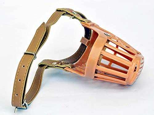 Image of Dog Mouth I Cover Muzzle I Bite Guard with I Adjustable Handy I Strap Collar for Dog I (Muzzle Size-3)