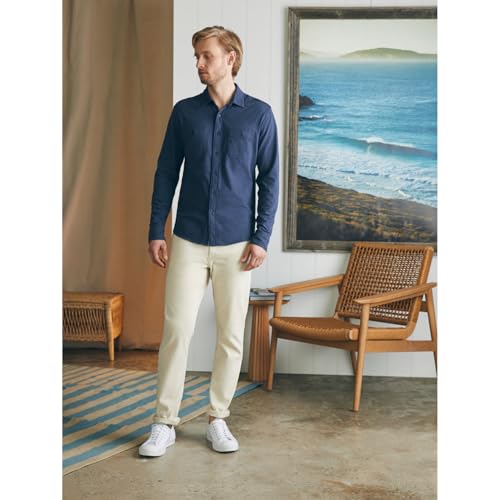 Faherty Men's Knit Seasons Shirt Double Pocket4