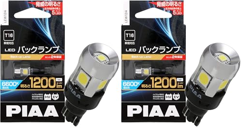 PIAA(�s�A) �o�b�N�A�b�v�p�o���u LED 6600K �����Ɠx�������� 1200lm 12V 5W �Ԍ��Ή� T16 ��d��&�C���^���N�e�B�u�����H����/�S�����g�U5�`�b�v 2�N�ۏ� 1�� LEW124 (× 2)