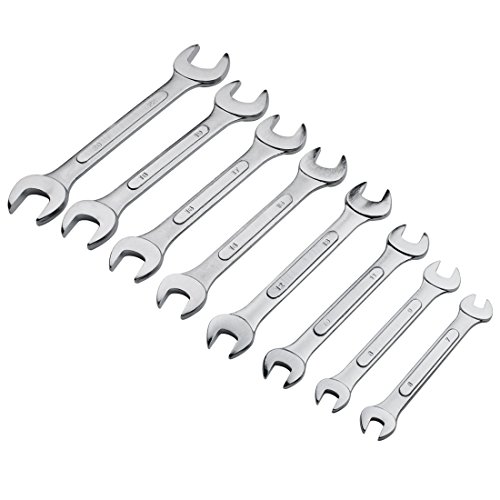 Larcele 8 Pezzi Set di Chiavi con Doppia Estremità Aperta Metrico 6-22mm STBS-01