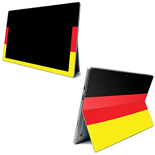 Image of MightySkins Carbon Fiber Skin for Microsoft Surface Pro 7 - German Flag | Textured Carbon Fiber Finish | Easy to Apply, Remove, and Change Styles | Made in The USA