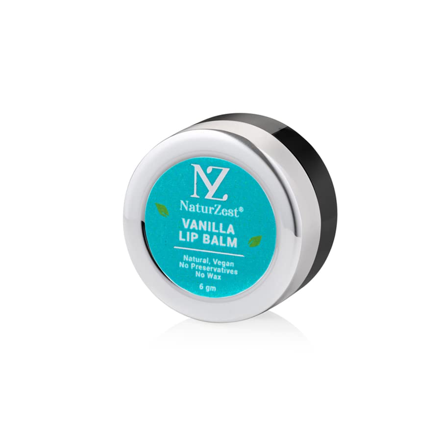 NaturZest Vanilla Lip Balm Moisturizer 100% Natural Treatment Repair Stick for Dry, Chapped & Cracked Lips Care for Men Women Organic Chapstick for Soft Lips | Non-Comedogenic | Vegan | Cruelty-Free