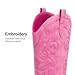 DREAM PAIRS Cowboy Boots for Women Cowgirl Western Boots Fashion Embroidery Stitched Chunky Heel Mid Calf Boots,Size 7,Pink-Nubuck,DWUMMB2504