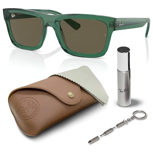 Image of Ray-Ban RB4396 WARREN BIO-BASED Rectangle Shaped Sunglasses for Men & Women with Official RAYBAN Eyewear Kit
