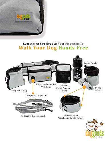 dog walking belt with water bottle holder