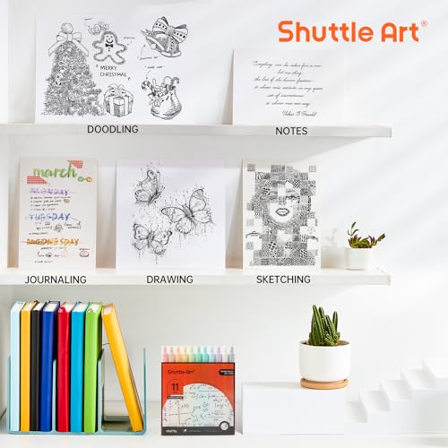 Set de 41 bolígrafos de gel Shuttle Art, tinta negra miniatura 3