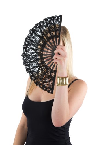Preisvergleich Produktbild likemary Renaissance Fächer aus Spitze, Schwarz