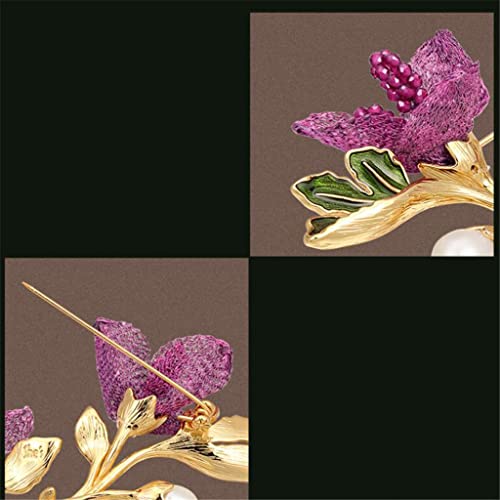 Broche fleur rhododendron de tempérament, épingle de robe raffinée - 5