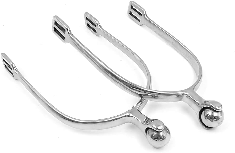 Namvo Horse Spurs Stainless Steel Spurs with Soft Gentle Roller Ball for Equestrian Boots Men Rider Horsemanship Lovers