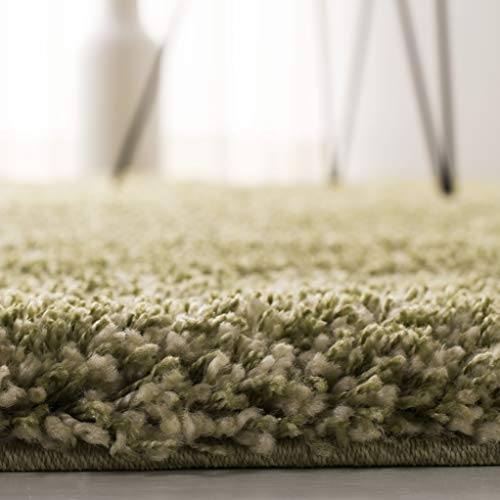 Safavieh California Premium Shag Collection 6'7" X 9'6" Green Sg151 Non-Shedding Living Room Bedroom Dining Room Entryway Plush 2-Inch Thick Area Rug #TOP2