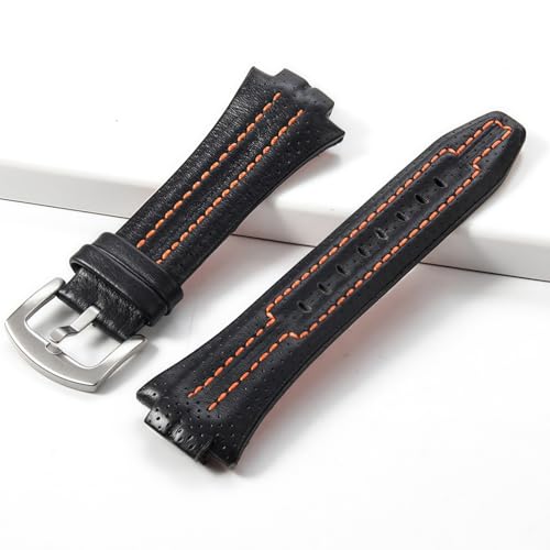 Bracelet montre cuir ajustable 15X27mm fermoir acier inoxydable - 3