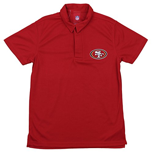 Outerstuff NFL Boy s Youth Performance Plyester Polo Shirt, San Francisco 49ers, Large (14-16)
