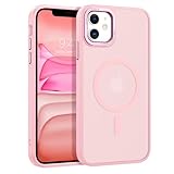 DUEDUE for iPhone 11 Case Compatible with MagSafe Magnetic Case Slim Cover Protective Shockproof Translucent Matte Phone Case for iPhone 11 6.1 Inch 2019 Pink