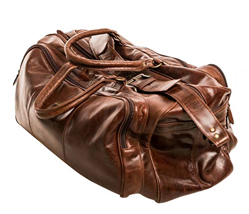 Sac de voyage en cuir véritable marron Noble House, l'héritier de vos plus belles aventures