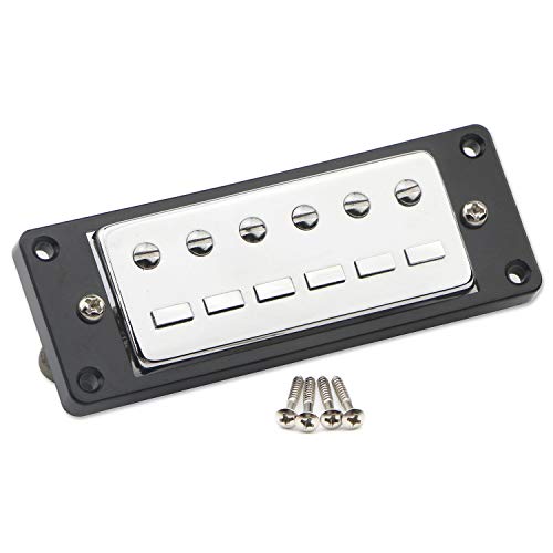 Unxuey - Pastillas para puente de guitarra (2 unidades, 52 mm), color cromado Cover