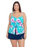 Penbrooke Shape Solver - Tankini para mujer con diseño de jardín oculto y nudo, Multi, 18 Más