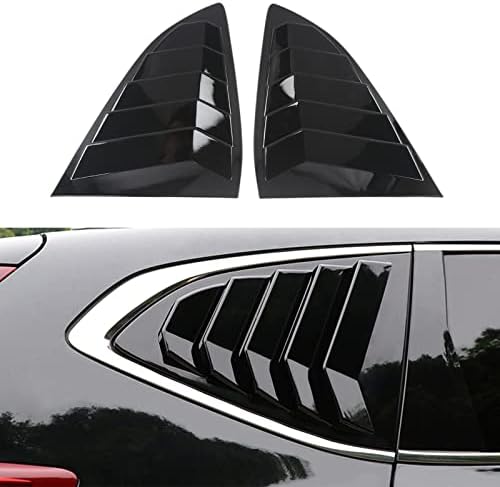 Xhfarce 2Pcs Gloss Black Rear Side Window Louvers Shutter Cover Air Vent Louvers Scoop Cover Blinds Compatible for CRV 2022 2021 2019 2018 2017 Accessories