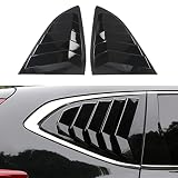 Xhfarce 2Pcs Gloss Black Rear Side Window Louvers Shutter Cover Air Vent Louvers Scoop Cover Blinds