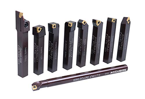 Accusize Industrial Tools 2988-0012 1/2 Inch 9 Pieces/Set, Indexable Carbide Turning Tools And Boring Bar thumb #4