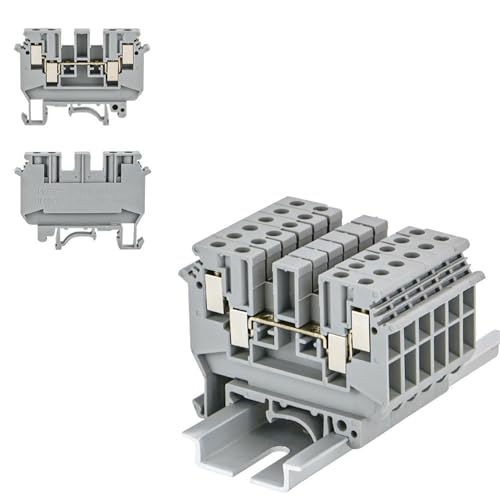 10Pcs UDK-4 Feed Through Screw Connection Multi Conductors Wire Connector UDK4 Din Rail Terminal Blocks