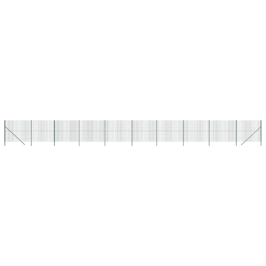 Cerca de Alambre de Acero galvanizado Verde 1,8x25 m, Malla Metalica, Malla Alambre, Alambre para Conejos, Vallas De Obra, Mallas para Gallinero, Malla Fina De Malla De Alambre - 154093