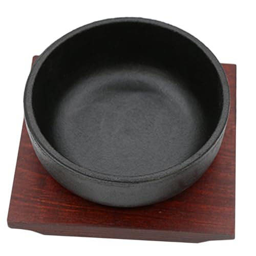 CIYODO 1 Set Cast Iron Bibimbap Bowl Korean Dolsot Pot for Authentic Cuisine Reusable Food Bowl for Home Restaurant and Gatherings Lightweight and Stackable for Easy Storage