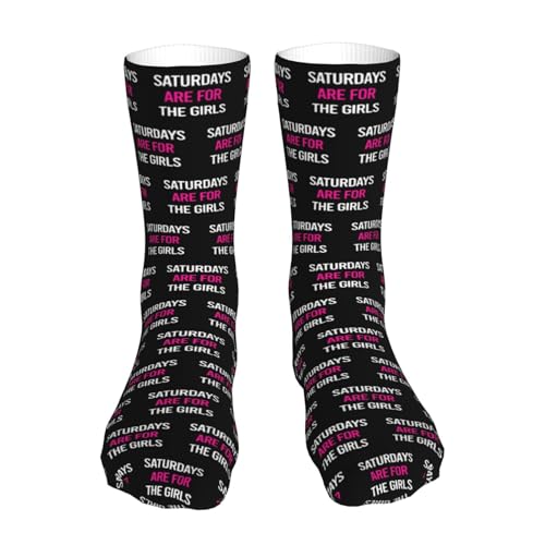 Saturdays are for the girls Casual Long Socks for Men's and Women's Winter Warm 16in