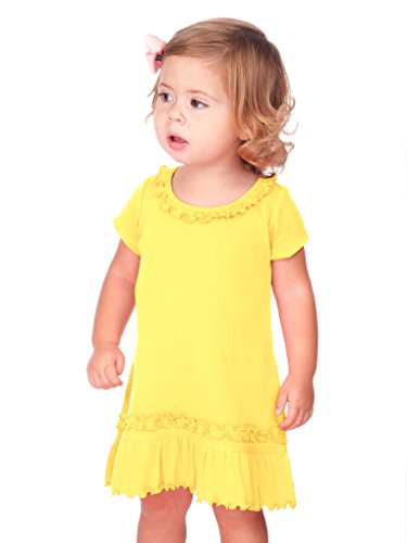 Kavio! Infants Sunflower Short Sleeve Dress Yellow 12M