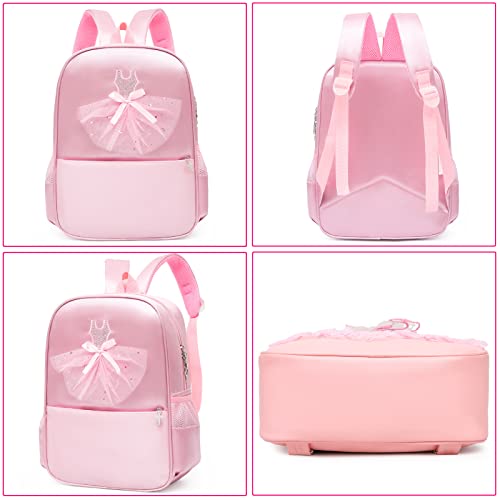 Dorlubel Cute Ballet Dance Backpack Tutu Dress Dance Bag With Key Chain Girls (Pink8 Of Dress) #TOP5