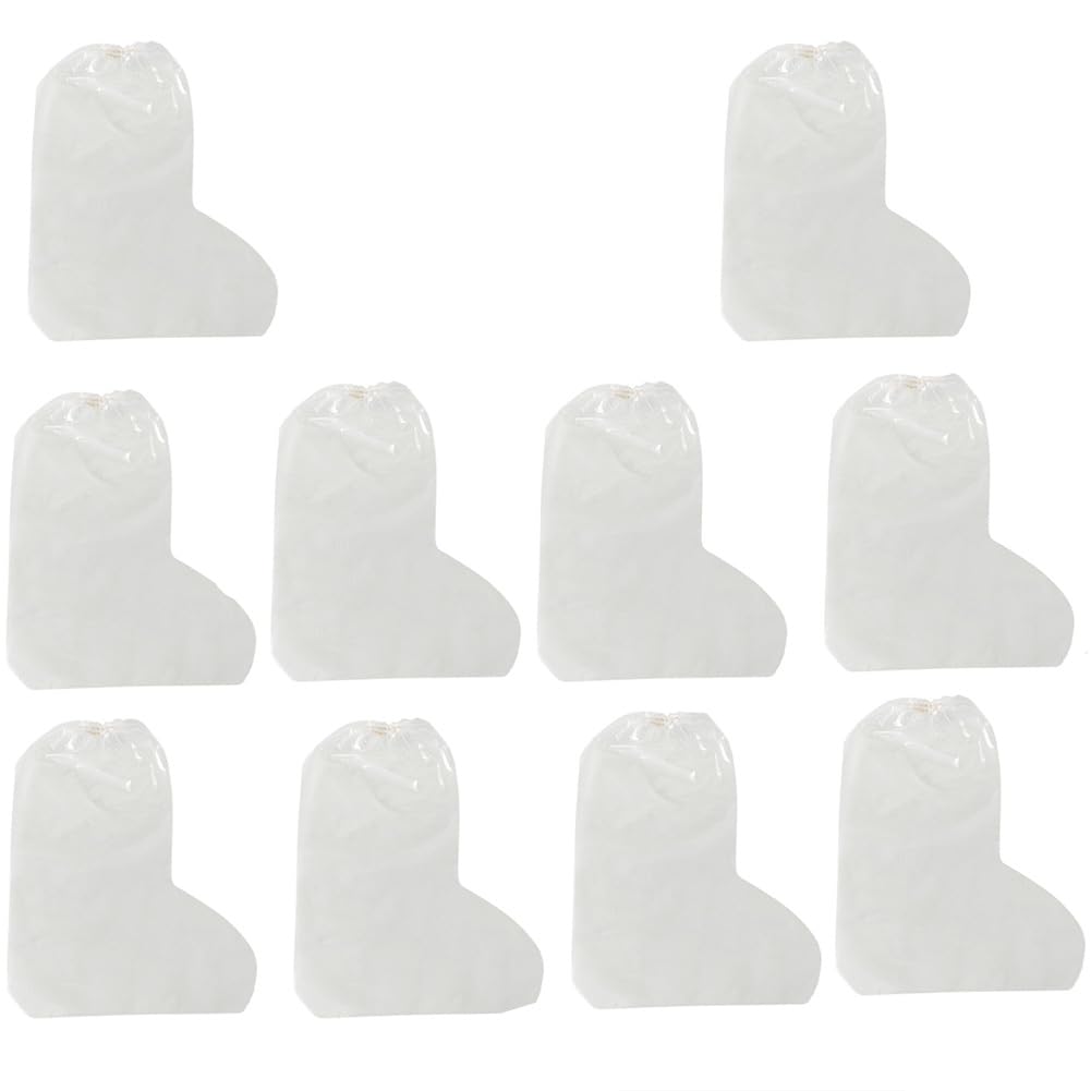 BFLCTTBD 10 Pcs Waterproof Boot Covers Disposable Child Kids Size Shoe Cover Rain Non Slip Outdoor Shoe Covers for Rainy Days Clear