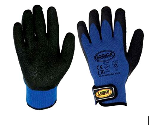 Guantes de trabajo de protección baja temperatura con forro térmico 12 pares, talla 9