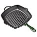 Navaris Patelnia grillowa, patelnia z żeliwa, 21 x 21 cm, patelnia żeliwna, patelnia do steków, patelnia do pieczenia mięsa, warzyw, emaliowana