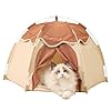 Gigreinc Cat Tent for Indoor, Indoor Dog House,Kitten Tent Suitable for Samll Dogs,Pet Cute Cave Nest Dog Houses(Beige, Medium)