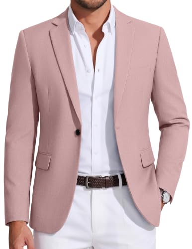 Image of COOFANDY Mens Sport Coat Casual Blazer One Button Business Suit Jacket