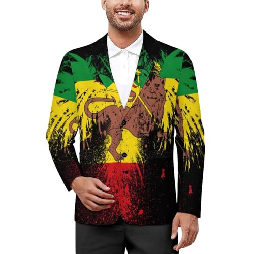 Mexico Flag Men's Casual Blazers Slim Fit Sport Coats Blazer Two Buttons Suit Jacket for Work Party