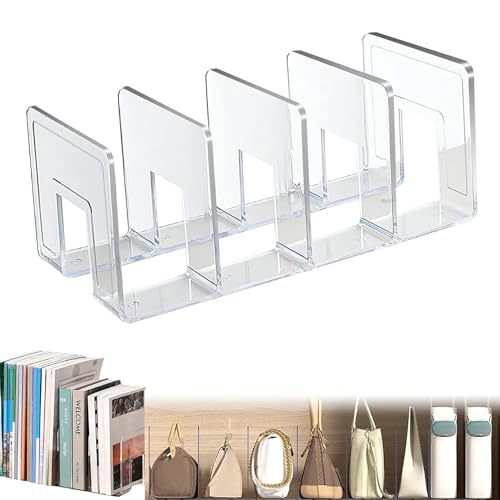 Reviews de Divisores de baldas comprados en linea. 43 SAHENITEANA Estante divisores de almacenamiento para bolsas de clóset, estante desmontable para clóset, divisores acrílicos para estantes, prácticos separadores de libros...