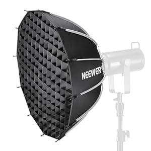 NEEWER 65 cm Bowens Mount Parabolic Softbox Dodecagon, Quick Release Soft Box with Diffusers/Grid/Bag for Video Light Strobe CB60 CB200B MS60C MS150B S101 Vision 4 Q4 Compatible with Godox, NS6P