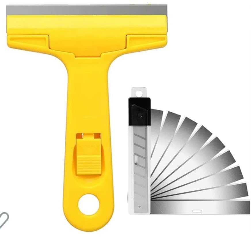 GipiBox® Portable Cleaning Shovel Cutter for Glass Floor Tiles Scraper with 4pcs Blades Paint Labels Stove Scraper Cleaning Hand Tools (B0CZ73LTM9) Amazon Price History, Amazon Price Tracker