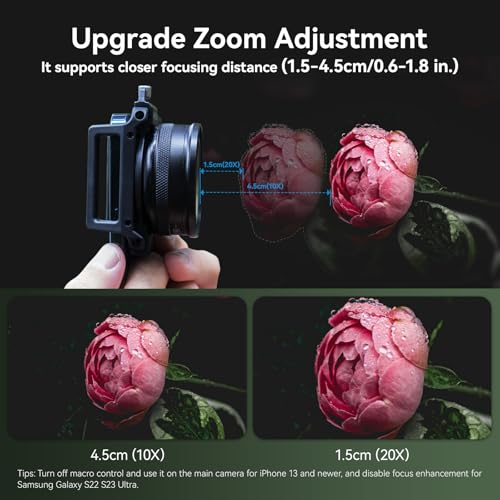 APEXEL Ultra HD Mobile Phone Macro Lens with Universal Phone Clip, Macro Lens for Smartphones 20x, Compatible with Most Mobile Phones - Image 3
