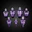 Purple W/Silver Numbers