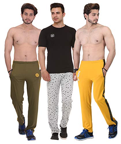 Image of SHAUN Men's Regular Fit Cotton Trackpant (631MN3 XGY Multicolour S)