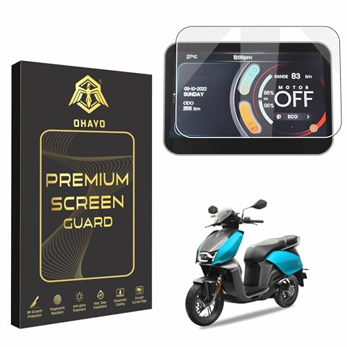 Image of OHAYO Military Strength Screen Protector for Hero Vida V2 Pro, Vida V2 Plus & Vida V2 Lite Electric Scooter 7-Inch Touch Display Digital Instrument Cluster | 9H Hardness Scratch Resistant Ultra HD Clear Bubble-Free Protective Film | Non-Glass Screen Guard