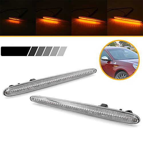 Indicatori Di Direzione Laterali A LED Ambra Per Alfa Romeo Giulietta Hatchback 2010-2020 – Lenti Trasparenti, Canbus, IP67, 30 LED SMD