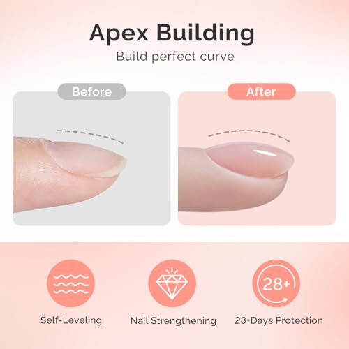 Melodysusie Builder Nail Clear Base Gel Builder Gel For Nails Thickening thumb #1