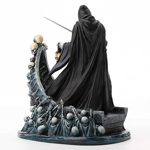 Estatua Grim Reaper de resina pintada a mano 7.88 in miniatura 4