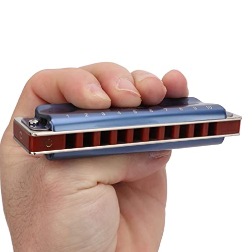 Harmonica 10 Trous, Bouche D’harmonica Diatonique C Key pour Joueur Professionnel, Débutant (Bleu) - Les Beatles, Paul McCartney, John Lennon, RIngo Starr, George Harrison Harmonica 10 Trous, Bouche D'harmonica Diatonique C Key pour Joueur Professionnel, Débutant (Bleu) – Image 7