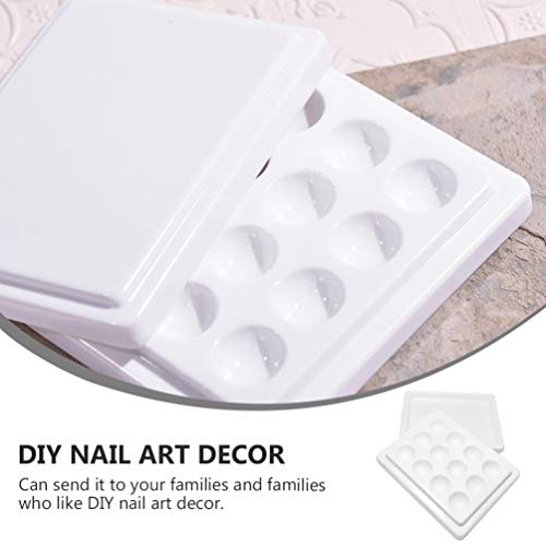 Minkissy Keramische Palet 12 Goed Nail Art Palet Make-Up Palet Schilderen Mixing Trays Voor Make Aquarel Acryl Olieverf - Afbeelding 8