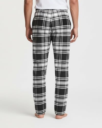 Image of Real Essentials 3 Pack: Men's Soft Cotton Flannel Pajama Pants PJ Lounge Bottoms Elastic Waist Pockets (Big and Tall)