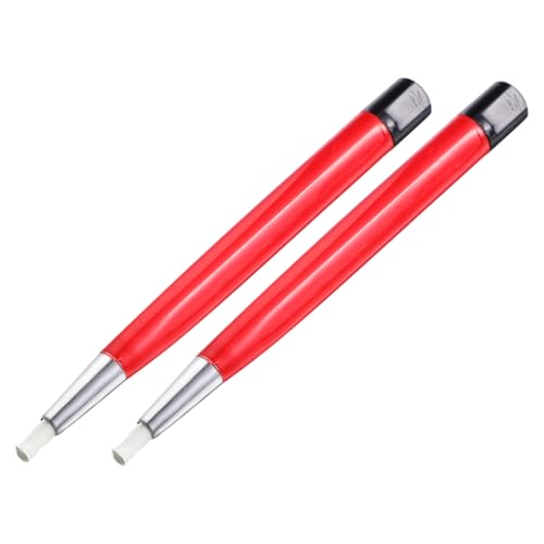 Generic 2pcs Fiberglass Pen Jewelry Tools Clock Sweeping Jewelry Brush Watch Brass Cleaning Brush Cleaning Fiberglass Brush Clock Cleaning Pen Fountain Pen Nylon Cleaning Kit Red, 11.3X1.1X1.1CM