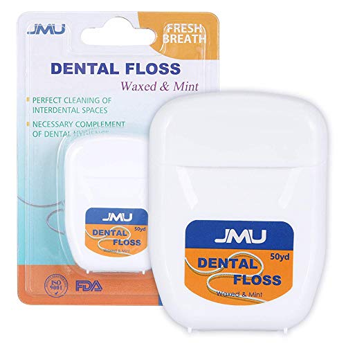 JMU Comfort Plus Dental Floss, Oral Care, Waxed, Fresh Mint, 50 Yards, Pack of 12